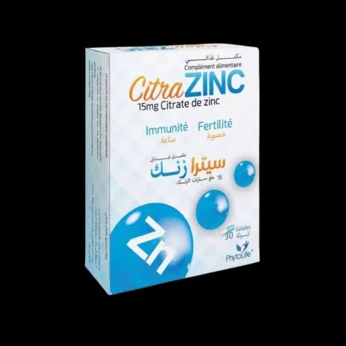 PHYTOLIFE CITRA ZINC 20MG + VIT C 350MG B/30. 