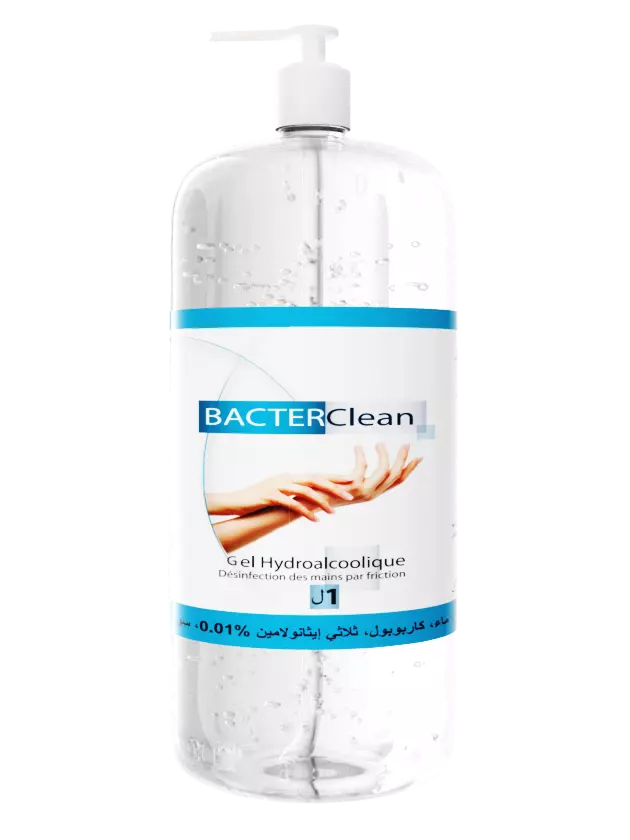 GEL MAINS HYDROALCOOLIQYE BACTER CLEAN 1L