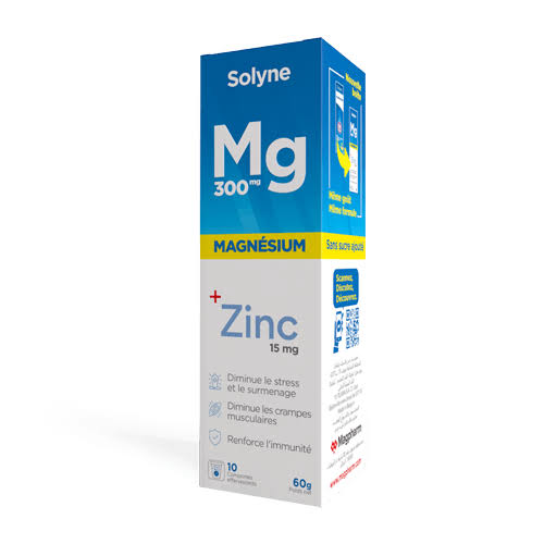 SOLYNE MAGNESIUM 300MG+ZINC 15MG.
