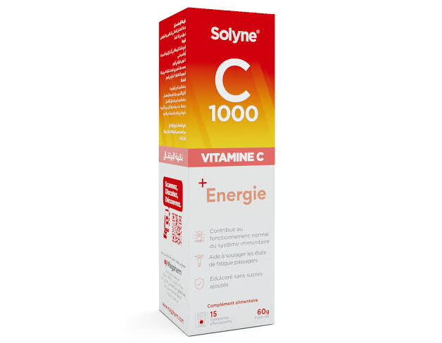 MAGPHARM SOLYNE VITAMINE C 1000 MG EFFERVESCENTS + ENERGIE TUBE/15COMP C/24