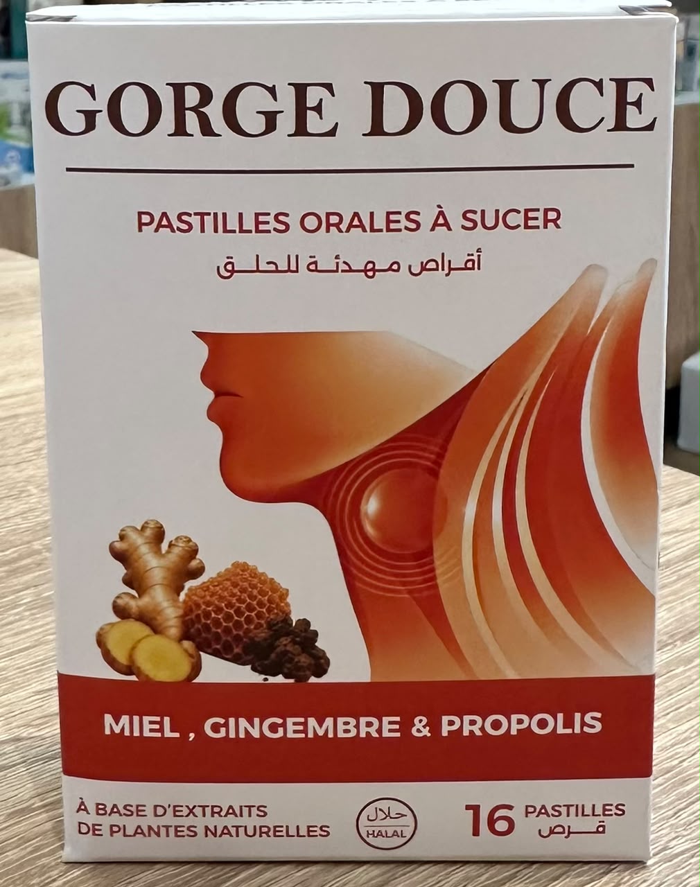 ORLEA GORGE DOUCE PASTILLES MIEL GINGEMBRE PROPOLIS