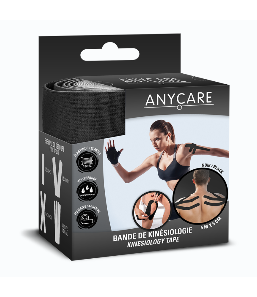 SOPHARMAL ANYCARE BANDE KINESIOLOGIE 5M X 5CM -NOIR-