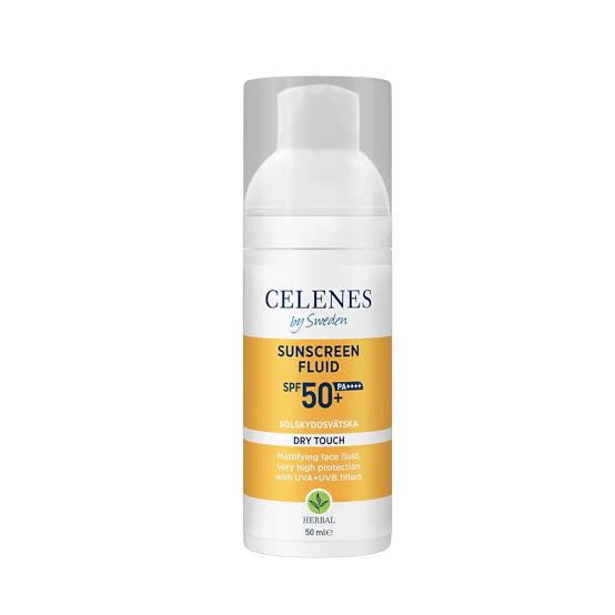 CELENES BY SWEDEN . CREME SOLAIRE TOUCHER SEC SPF 50+.