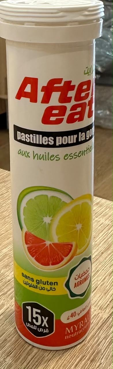 ZI.MYRALE MYRALOSE AFTER EAT PASTILLE POUR LA GORGE GOUT AGRUMES 15 PASTILLES C/20 SANS GLUTEN