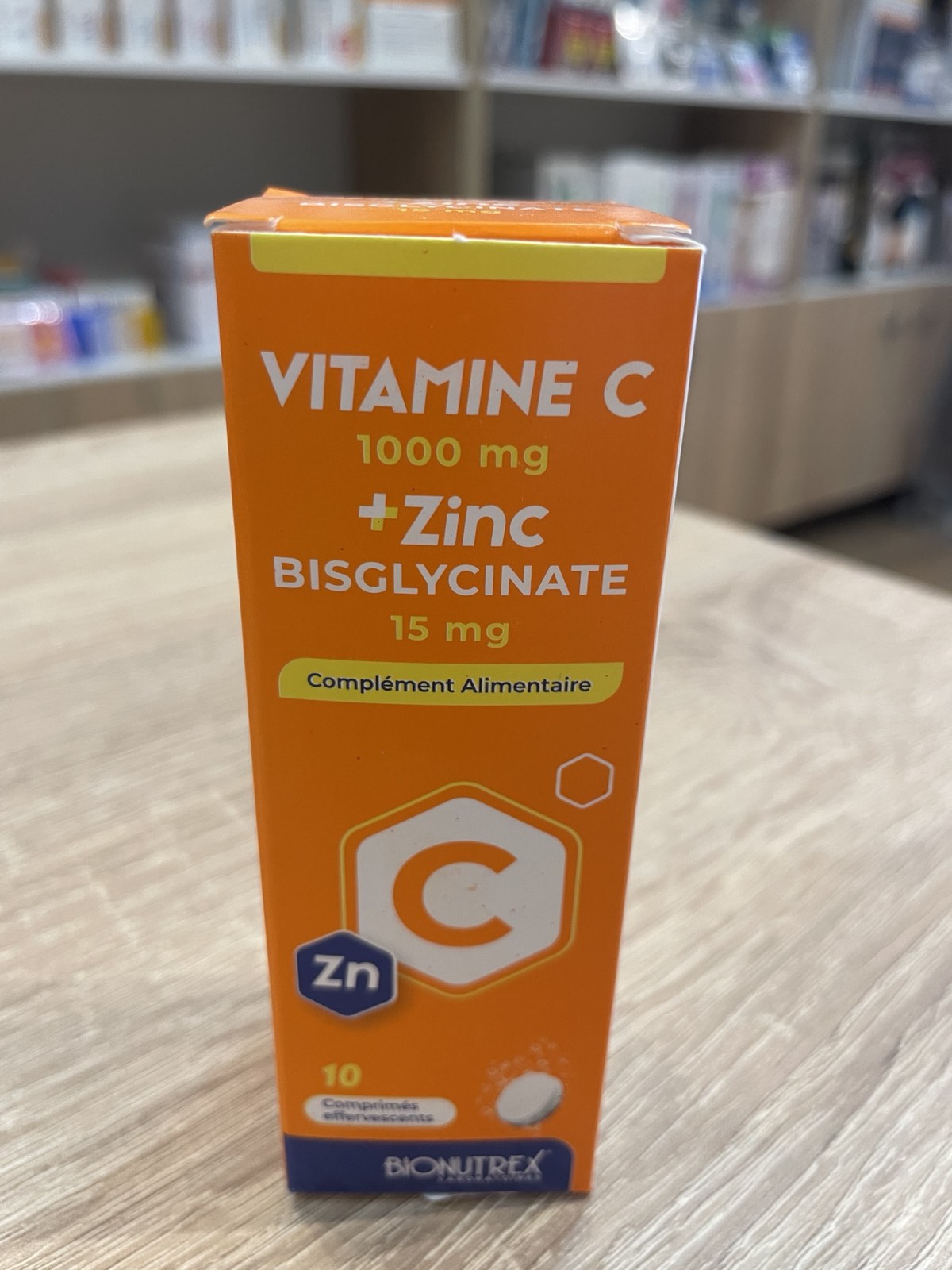 BIONUTREX VITAMINE C + ZINC B/10 EFFERVESCENT 1000MG