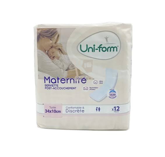 UNI-FORM MATERNITE SERVIETTE POST -ACCOUCHEMENT