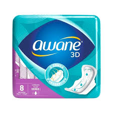 AWANE SERVIETTE HYGIENIQUE 3D LONGUE PACK X 08 PCS
