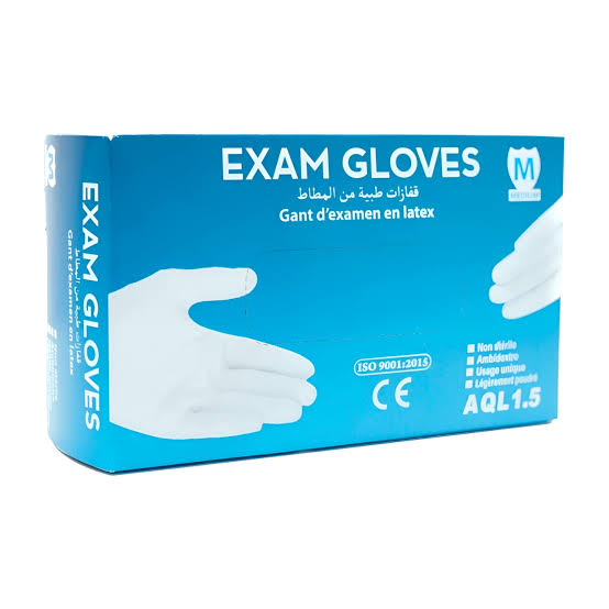 EXAM GLOVE GANT LATEX MEDIUM B/100