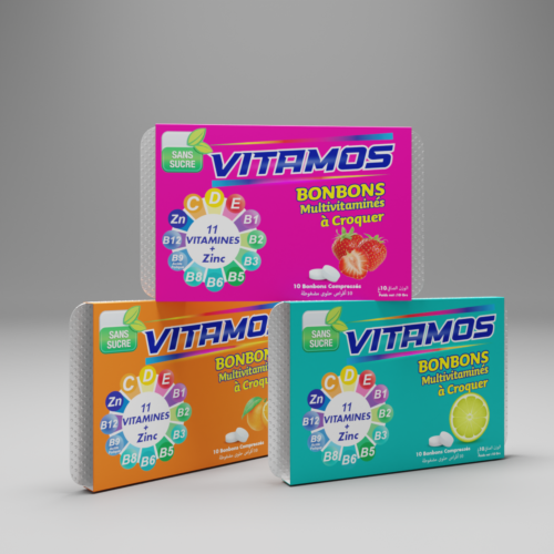 NUTRANOVA.VITAMOS BONBONS MULTIVITAMINE A CROUQUER ORANGE BT/10 C/24.